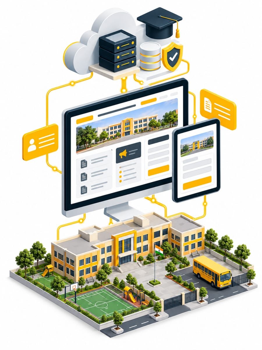 CBSE school website: disclosure documents, admissions and notices connected to the school campus