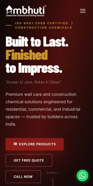 Ambhuti Construction Chemicals Mobile View