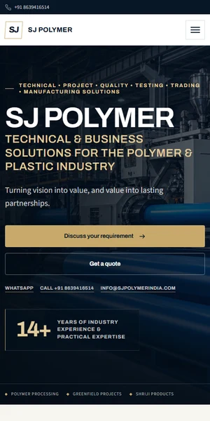 SJ Polymer Technical Solutions Mobile View